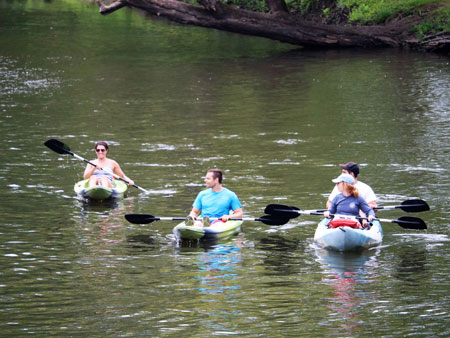 People Canoeing Kayaking at riverside rentals winamac indiana