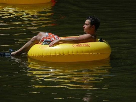 People tubing rafting at riverside rentals winamac indiana